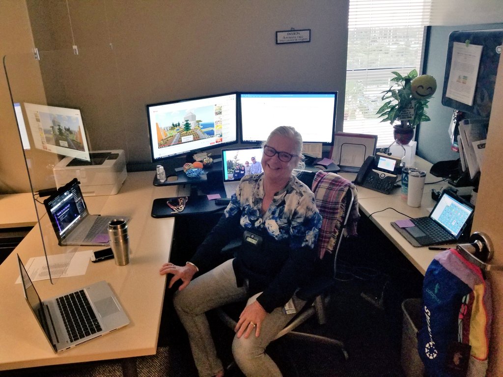 CCPSPLII's tweet image. How many training sessions can you run at once? Amy is about to find out for us. We have a lot going on in our dept today, Adobe Rush &amp;amp; Spark sessions, @NCCE_EdTech prep for Microsoft training, &amp;amp; Summer Steam Camp. @collierschools @AdobeForEdu @MicrosoftEDU @ccpssteam #Summer2021