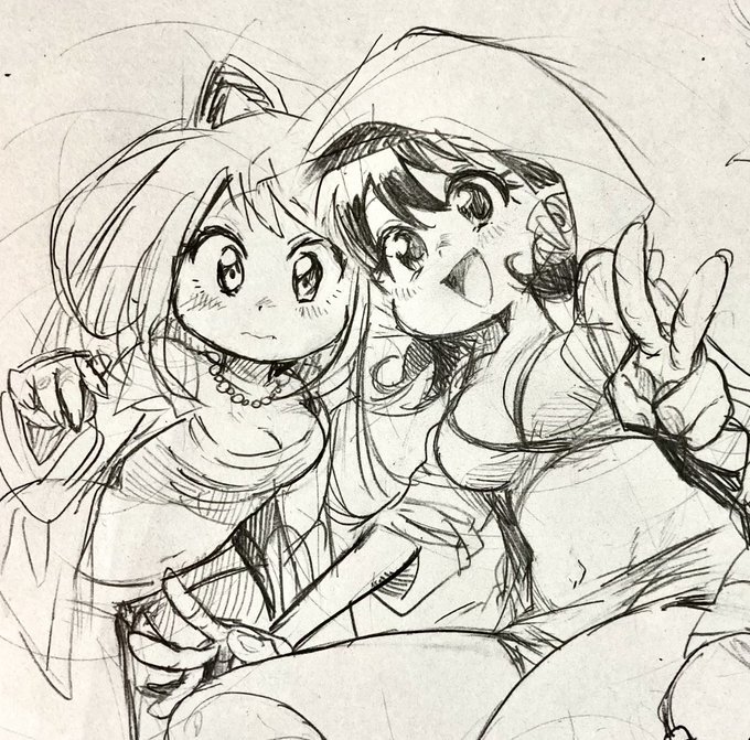 さっき描いた弱井と橋本 