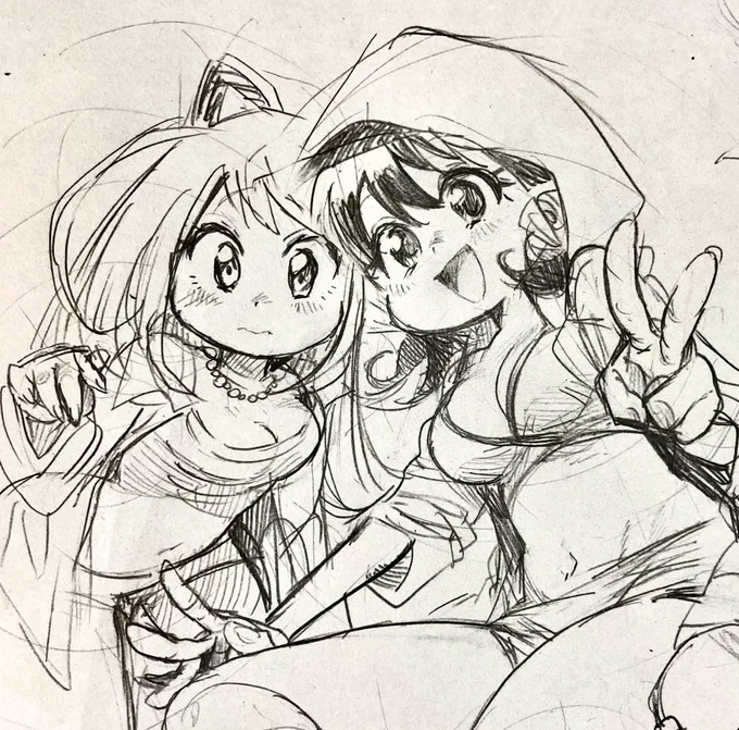 さっき描いた弱井と橋本 