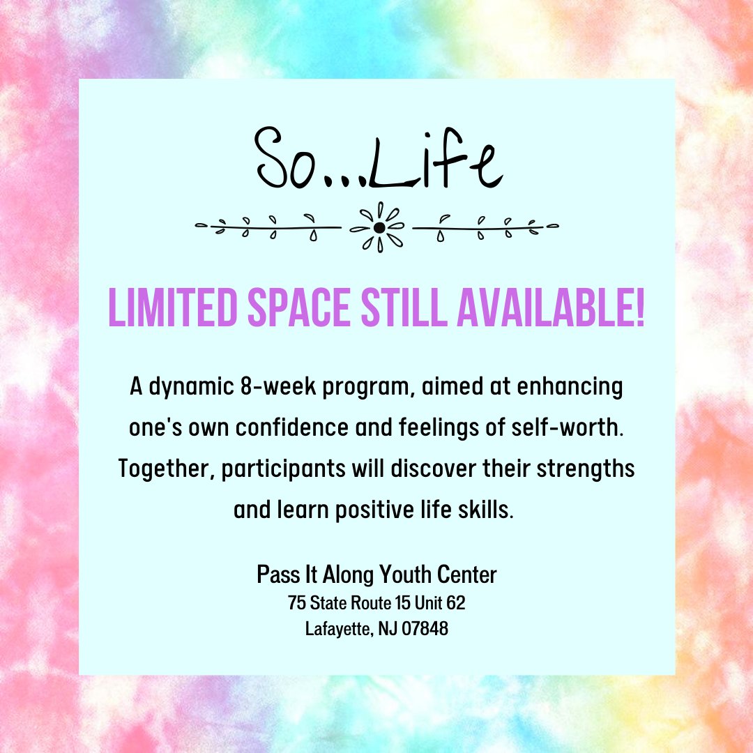 Pass_It_Along's tweet photo. Join us for So...Life! Sessions begin next week. Register now! Grades 5-7: https://t.co/aGlLYN25tv Grades 8-12: https://t.co/KoNsULKJAs https://t.co/mfgSXVWLJn