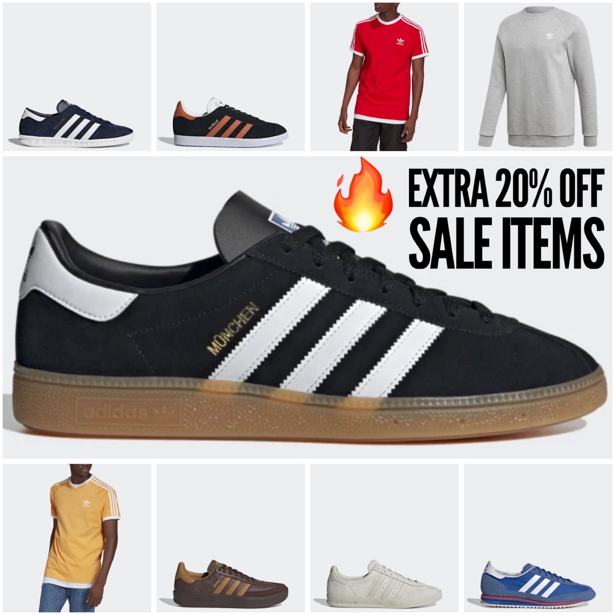 The Casuals Directory on X: "#Ad Adidas Sale | Extra 20% off sale items 🔥🔥 Shop here 👉🏻 https://t.co/ln8s3yFwI4 discount code: at the checkouts #adidas #sale #adidasOriginals #thecasualsdirectory https://t.co/ZGx80qa6vb" /