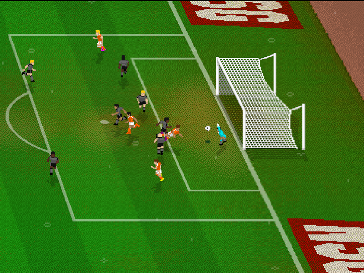 newstargames's tweet photo. Introducing "Retro Goal" our love letter to 16-bit football. If you have an iOS device, you will be able to play next Thursday, 24th June. Android to follow very soon after. No adverts. Play the first 10 matches for free before unlocking the rest of the game. Any questions? https://t.co/JwyGU1k7sF