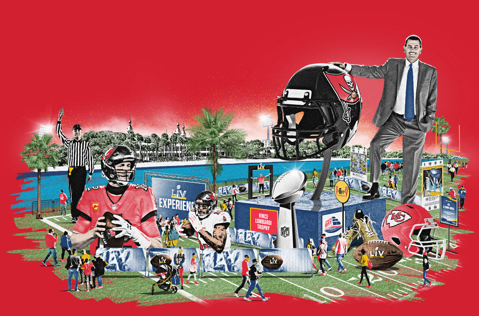 janebianchi's tweet photo. This year’s Super Bowl LV wasn’t just a great excuse to celebrate Tampa Bay's victorious home team — it provided UT students &amp; alumni a behind-the-scenes look at how the nation’s largest sporting event comes together. Read “Champa Bay!” in the UT Journal: https://t.co/oWBzxc93yc https://t.co/5nicwAlENn