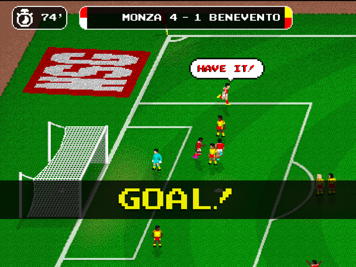 newstargames's tweet photo. Introducing "Retro Goal" our love letter to 16-bit football. If you have an iOS device, you will be able to play next Thursday, 24th June. Android to follow very soon after. No adverts. Play the first 10 matches for free before unlocking the rest of the game. Any questions? https://t.co/JwyGU1k7sF