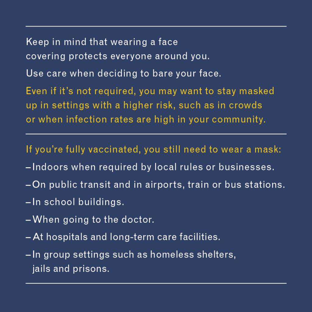 OHSUNews's tweet photo. Masked-up vs. bare-faced.
As more Oregonians become fully vaccinated, we’re able to resume some things we’d stopped doing because of the pandemic.
If it’s been two weeks since your final COVID-19 shot, you also can go unmasked in many situations. #OregonForward https://t.co/KUMELhD6Uf