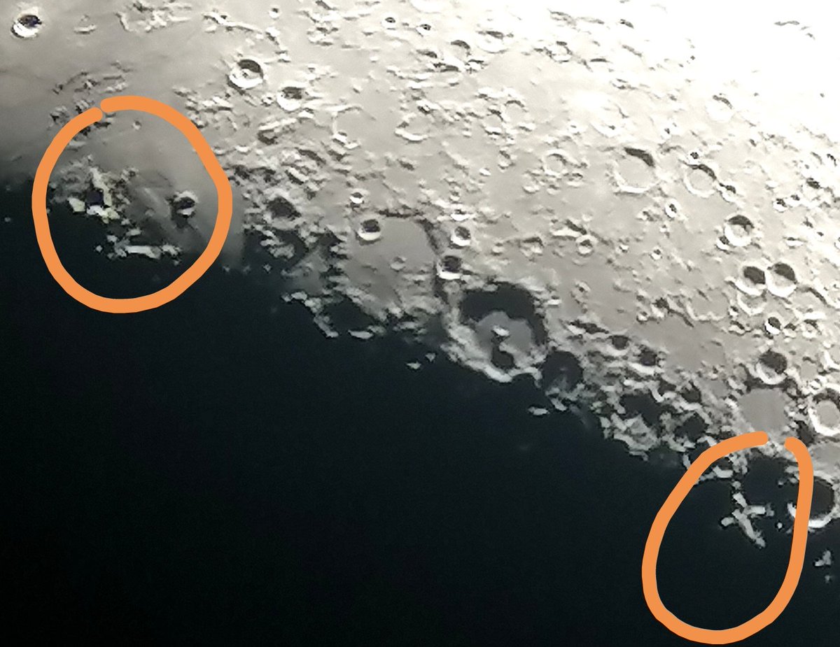 astrocamp_ph's tweet photo. Close up images of V and X natural markings on the Moon's surface captured using my 8inch Dobsonian telescope and Huawei Nova3i smartphone
#CapturedOnHuawei #Nova3i #HUAWEIMOBILE #HUAWEIMOBILEPHOTOGRAPHYPH #Konus #Konus8 #Dobsonian telescope https://t.co/98JFrGg8LM