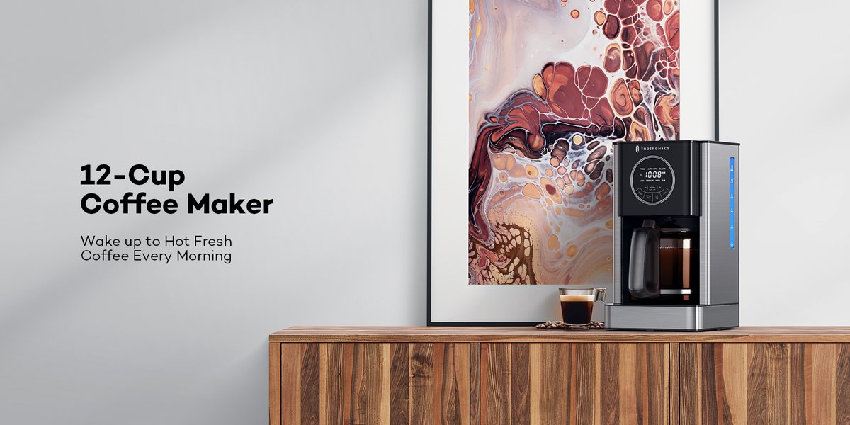 TaoTronics's tweet photo. 📣 New Arrival 📣
☕ Drip Coffee Maker
✔️ Brew up to 12 Cups.
✔️24-Hour Programmable Brewing.
✔️ Anti-Drip System.
✔️ 3 Keep-Warm Temperatures.
🛒 Get our amazing Drip Coffee Maker here: https://t.co/KlUxyRYb1m
-
#TaoTroncis #kitchen #coffee #dripcoffeemachine https://t.co/IDPo1Vklx0