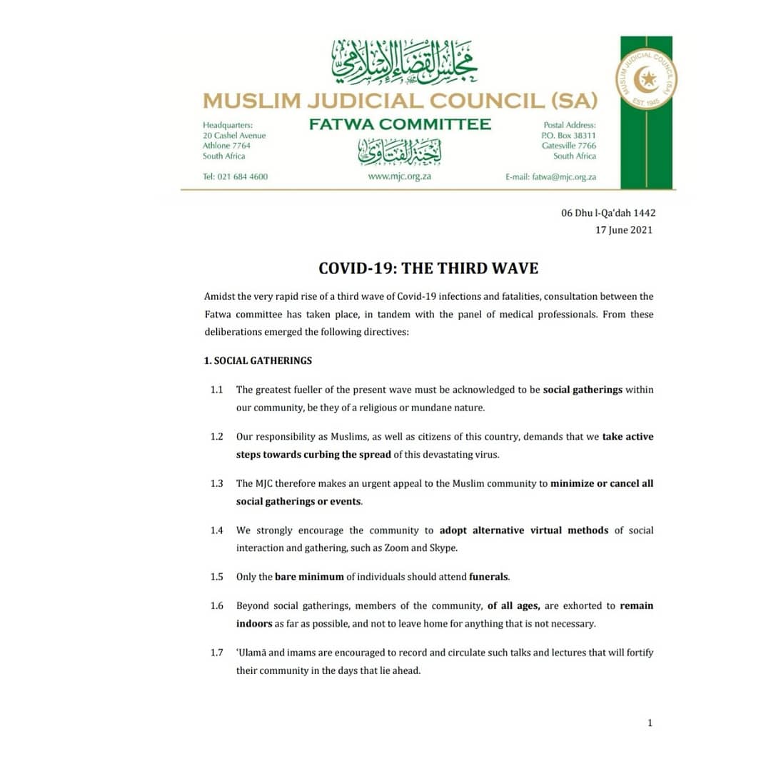 Muslim Judicial Council tweet media
