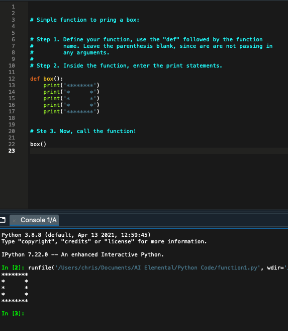 elemental_ai's tweet image. Simple #python function example.  Python Step-by-Step #learn #pythonexample #program #programming #beginner #code #beginnercode #learncode