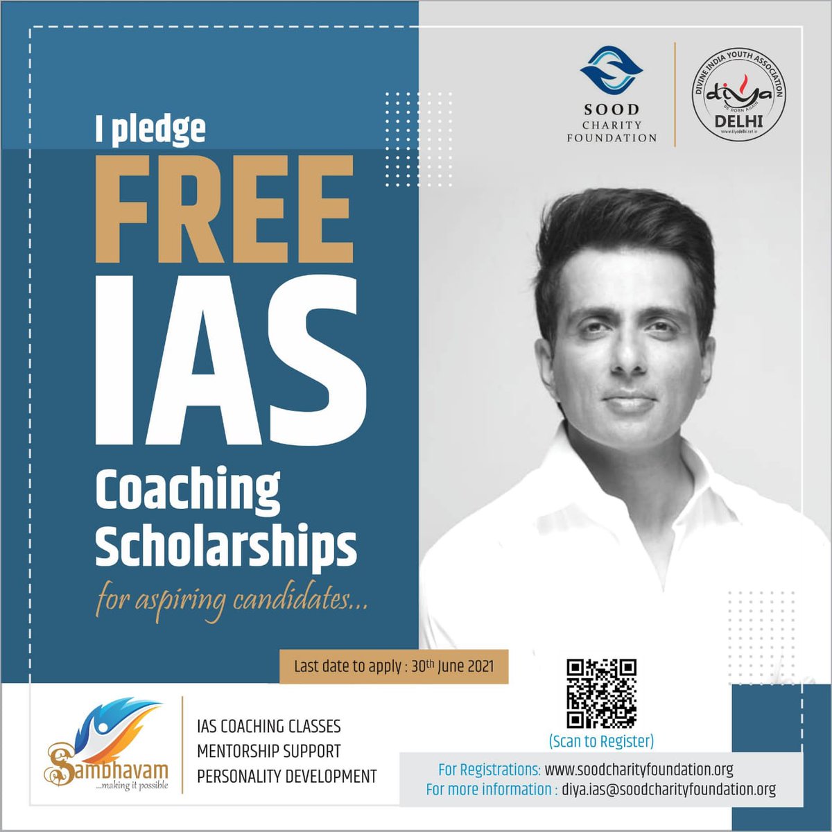 SJamhauriya's tweet photo. @SJamhauriya 
Free coaching by Sonu Sood sir
Intrested students can register. https://t.co/Lcg2elTcjR