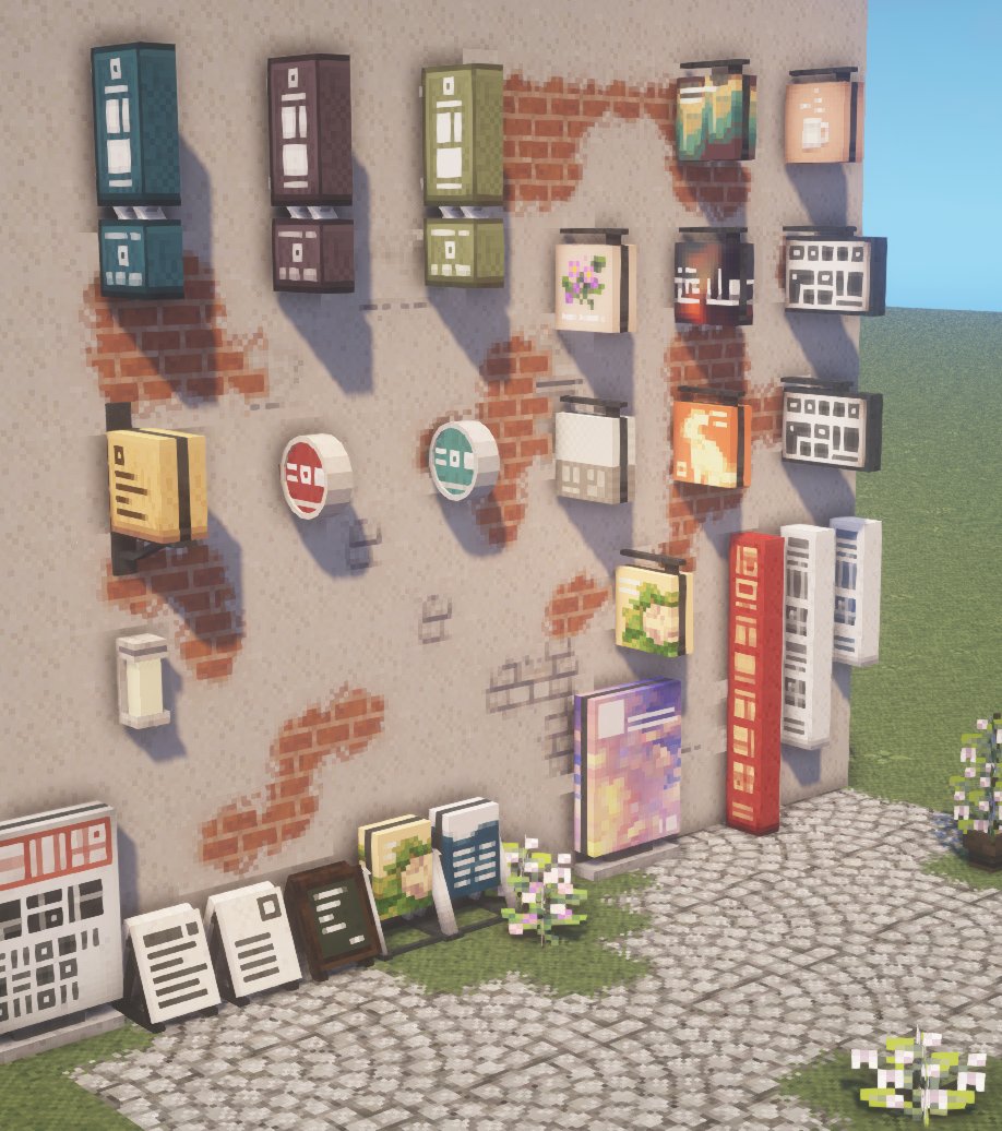 WorldRailway_'s tweet photo. #yuushya #minecraft建築コミュ 
Progress: Signages &amp; Roof tiles https://t.co/ZL5sJmAxvw