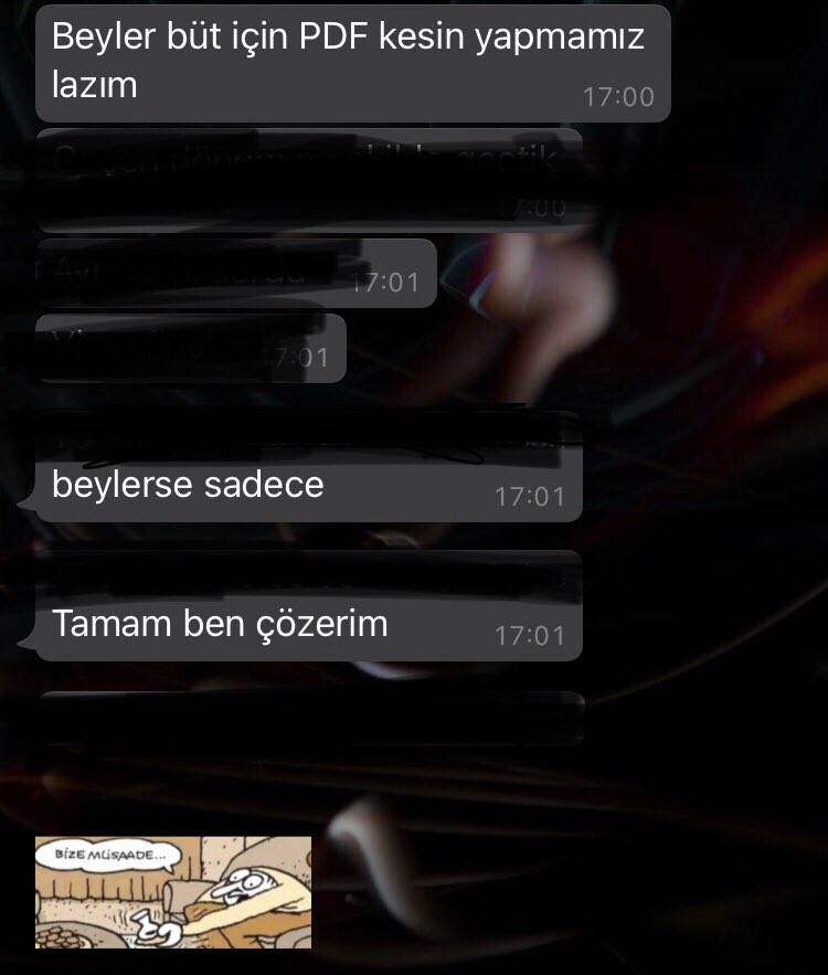Standart bir mühendislik bölümü grubu 🤦‍♀️