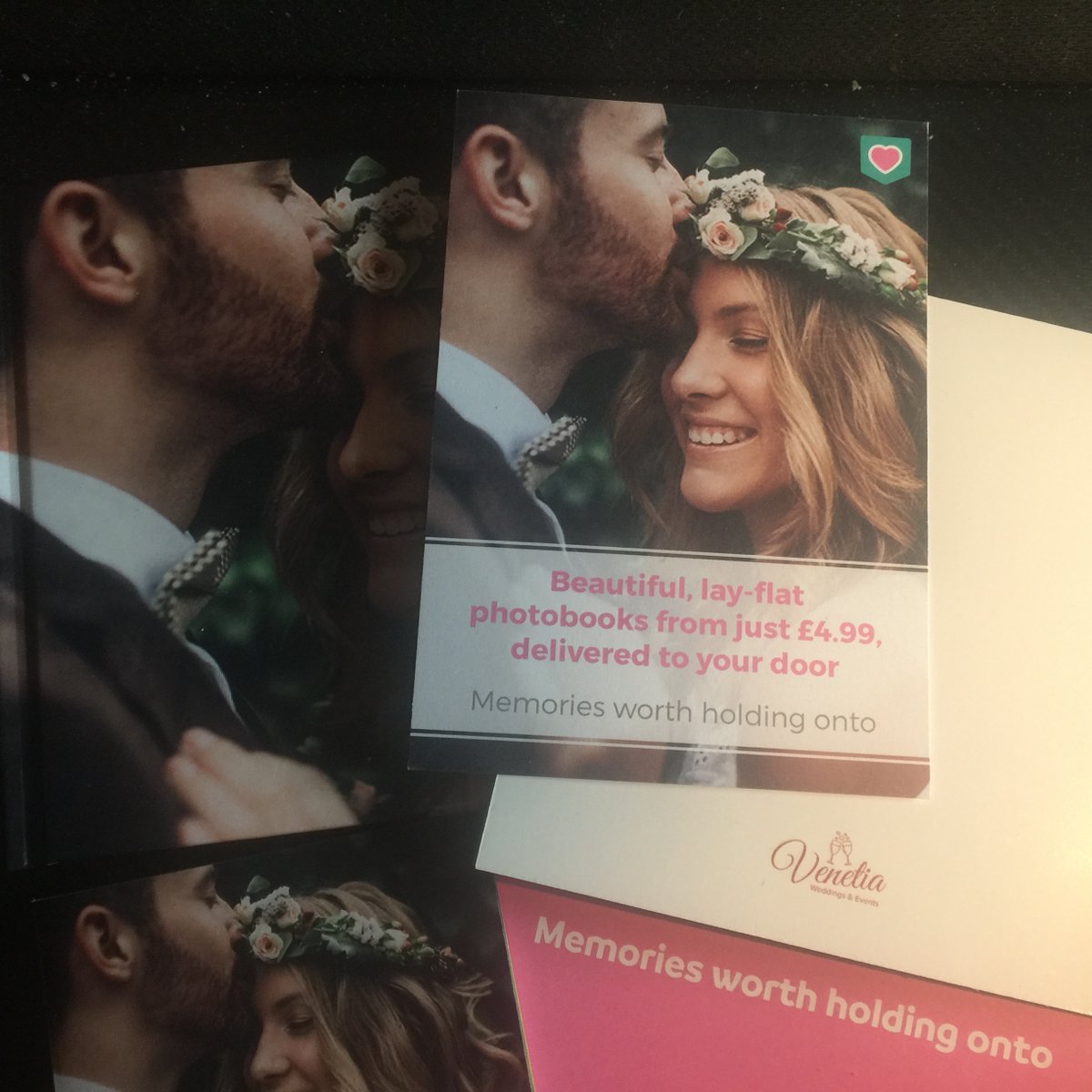 VenetiaEvents's tweet photo. We are always looking at new ideas for our wedding couples and are pleased to announce we are now able to offer @_PocketMemories beautiful lay-flat photobooks  which are perfect for favours or thank you gifts from just £4.99 each https://t.co/mz8FxApAl4