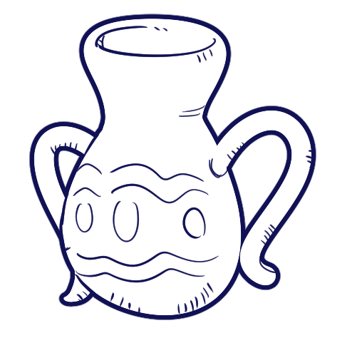小物はほぼほぼフリーハンド。境界領域で輪郭線描いてから内側をしこしこ整えてる。 