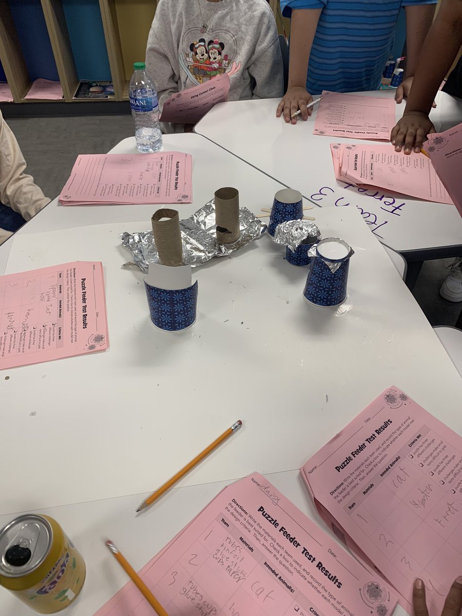 Mrs_Roberts116's tweet photo. Testing out our animal feeders today! #PWESOAR #STEAM @ccgreer28 @HollyGo01266543 https://t.co/GwgGhSEXz7