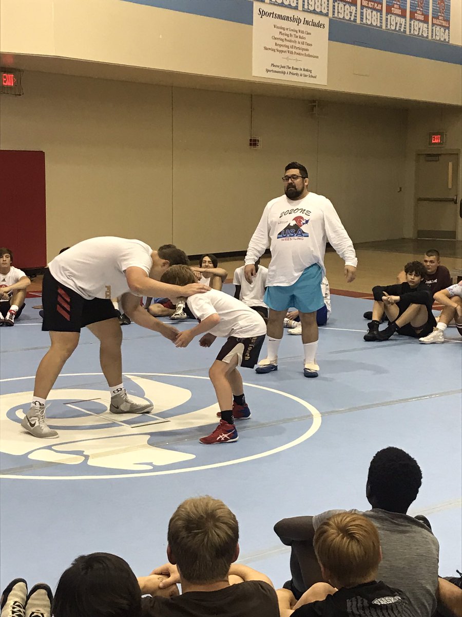 RamWrestling's tweet photo. @MWC4L Thank you Zac Dominguez for dropping some knowledge at the last night of the Ralston summer wrestling league. https://t.co/Fh6GcbV8Bo