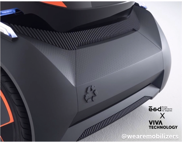 BestofVivaTech's tweet photo. Le véhicule d'autopartage 2 places est composé à 50% de matériaux recyclés et pourra être recyclé à 90% à la fin de sa vie #Renault #ESD https://t.co/BaBe0fFI8g