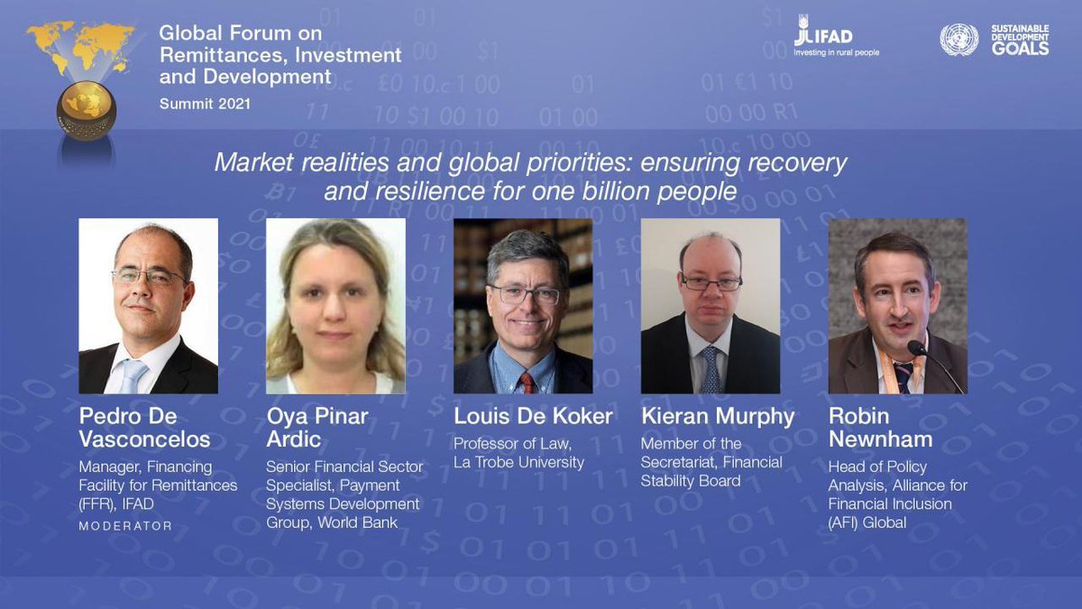 'De-risking, in general a positive term, in reality implies denial of services and closure of accounts because of AML-CFT risk concerns, de-facto impending migrants to send mittances to their loved ones living in fragile risky countries'. <a href="/LouisDeKoker/">Louis De Koker</a> at #GFRID Summit