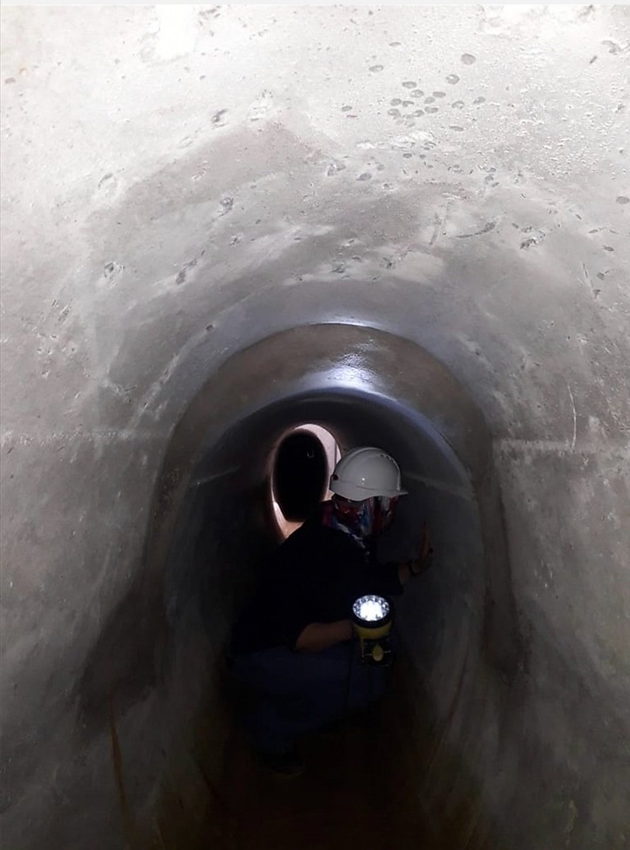 sna_has's tweet photo. Visite d'une galerie T130 dans le cadre du projet du transfert des eaux usées vers la STEP de Boukhalef https://t.co/OmfWX8F2dy