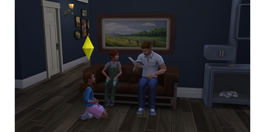 VioletteHannah's tweet photo. Dad is the best storyteller!  #TheSims4  #TheSims4 https://t.co/9Iy2hSnb18