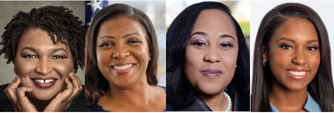 DonLew87's tweet photo. ~ Stacey Abrams is a democracy and voting rights hero.
~ Letitia James is bearing down on Donald Trump.
~ Fani Willis also has Trump in criminal crosshairs.
~ Rachel Scott brought the in your face heat to Putin.
~ Black women bringing the magic. 
~ You love to see it. https://t.co/rgDzGWLorF