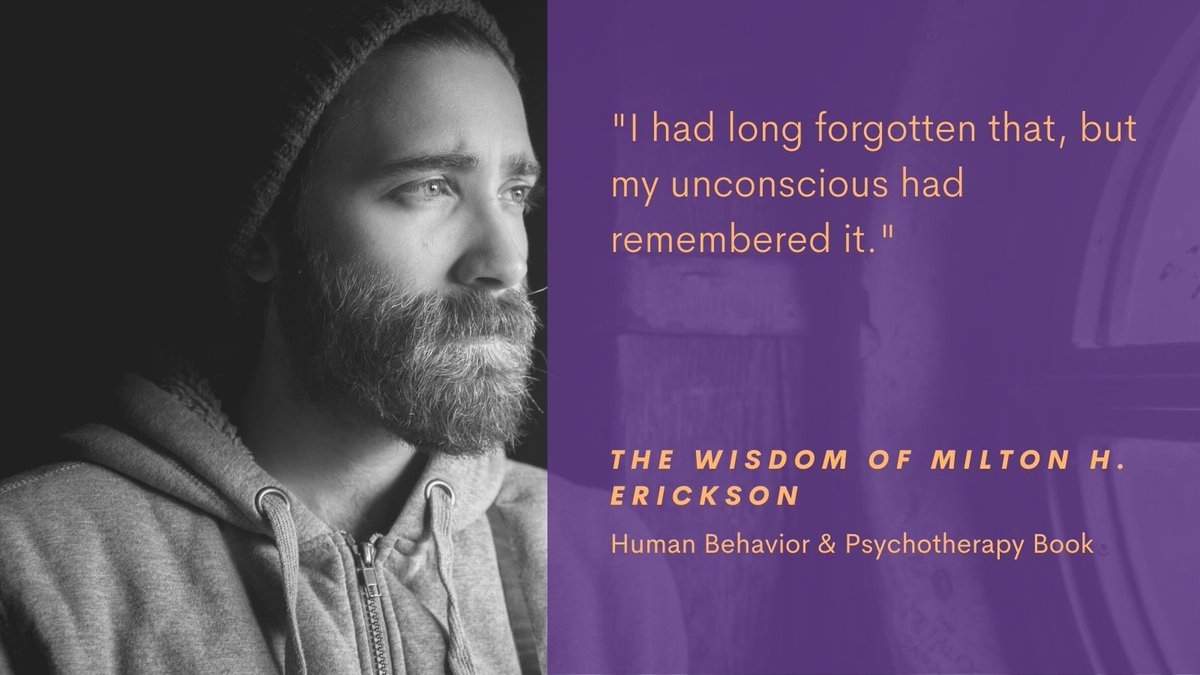 EricksonFound's tweet photo. Quote of the day from the book, “The Wisdom of Milton H. Erickson”!

Erickson, M. H. (1985). The Unconscious Mind In R. A. Havens (Ed.), The Wisdom of Milton H. Erickson (pp. 70). New York, NY: Irvington Publishers Inc.

#EricksonFoundation #MotivationalQuotes https://t.co/yG6UJTFnVp