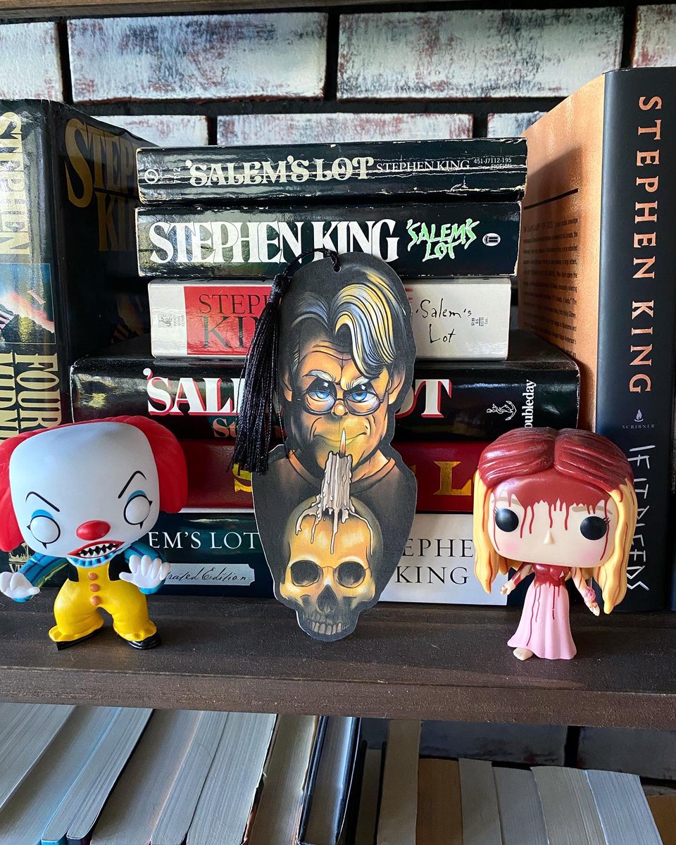 My Stephen King bookmark got a makeover! Available for Preorder this Sunday at 12:00pm EST. The old design is retiring! 💀