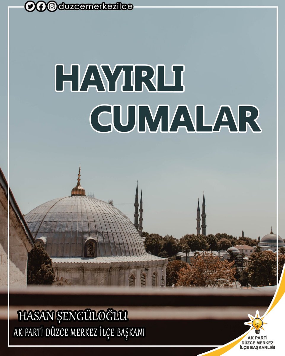 duzcemerkezilce's tweet photo. Allah'ım!
Bizleri rahmetinin o engin lütfuyla bağışla, bize merhamet et, amin!
Cuma'mız mübarek olsun. 

Hasan ŞENGÜLOĞLU 
Ak Parti Merkez İlçe Başkanı https://t.co/ahq4yWYcyz