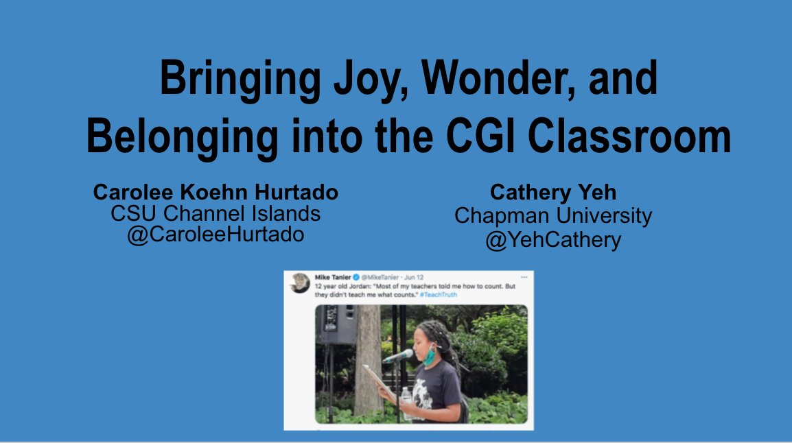 Feeling JOY sharing space with <a href="/CaroleeHurtado/">Carolee Hurtado</a> as  learning alongside our <a href="/LAUSD/">LAUSD</a> teachers!  <a href="/UCLAMathProject/">UCLA Math Project</a>