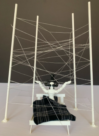 vanderclass's tweet photo. This brilliant piece is called "Tangled" @ROMtoronto #MyPandemicStory @DesmondHDSB @HDSBLiteracy #makewriting https://t.co/HyZr1rbDBu