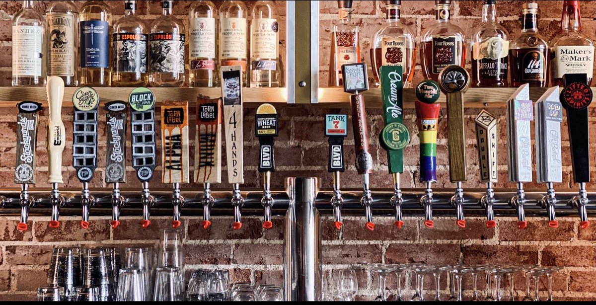 It’s hot 🥵 in KC. But it’s Thirsty Thursday at G&amp;R. This entire line up for draft beers are at $3 all day and night. 
#Beer #KCMO #Local