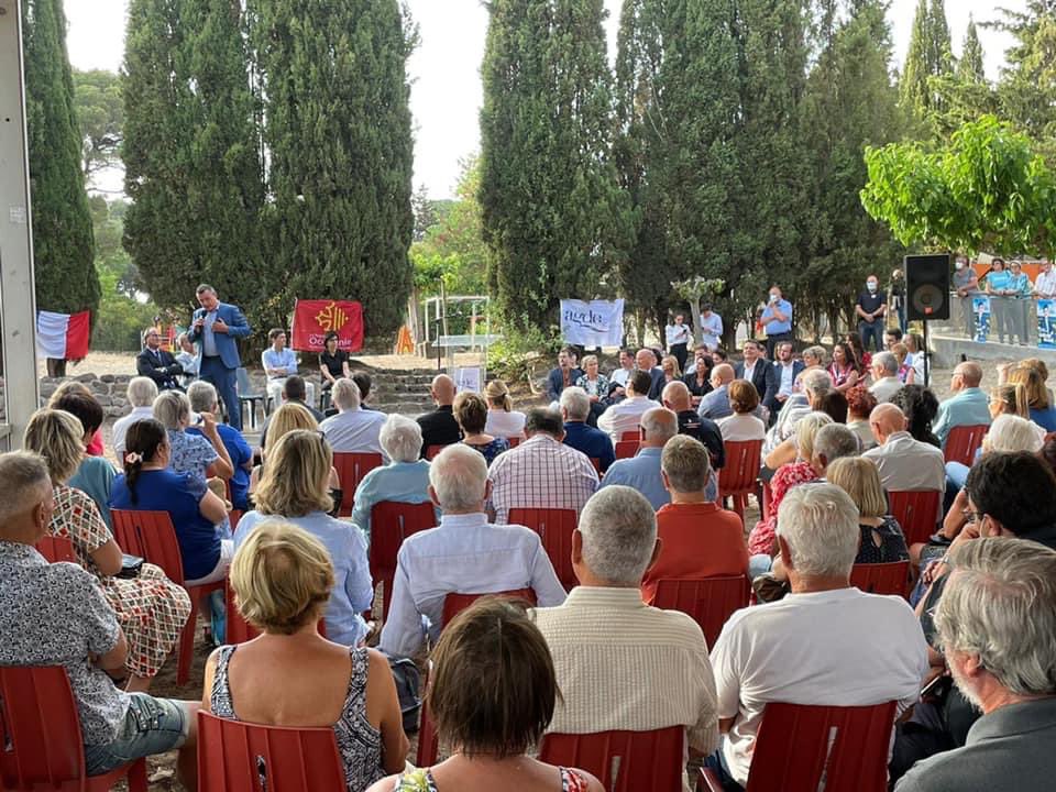 BenjaMercurio's tweet photo. Belle journée de campagne hier à Montpellier puis Agde, où @datirachida et @AurelienPradie ont rencontré les syndicats de policiers puis un très beau meeting à Agde où @PradieOccitanie a démontré qu’il était le seul candidat à pouvoir changer l’#Occitanie les 20 et 27 juin https://t.co/GP25RkeF2y