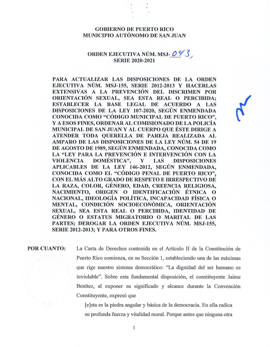 microjuris's tweet photo. El alcalde @Miguel_Romero_ firmó cinco órdenes para promover la inclusión en @SJCiudadCapital. Una de las órdenes prohíbe que quienes contraten con el municipio discriminen (de forma real o percibida) por orientación sexual.

Conoce más: https://t.co/EUhXFbdlof https://t.co/L9C481nF11