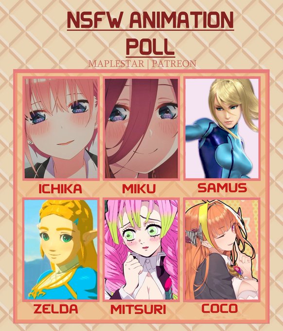 𝐿𝑒𝓌𝒹 Animation Poll! To vote, become a Super Spice level patron! The poll closes at midnight Central<a href="/tag/darlinginthefranxx"class="tags"><span>#darlinginthefranxx</span></a><a href="/tag/zerotwo"class="tags"><span>#zerotwo</span></a>