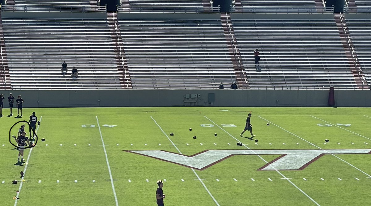 Had a great time at the <a href="/HokiesFB/">Virginia Tech Football</a> specialist camp. Thanks to @Iceman_Kicking , @CoachShibestVT , and the rest of the staff for the great experience.