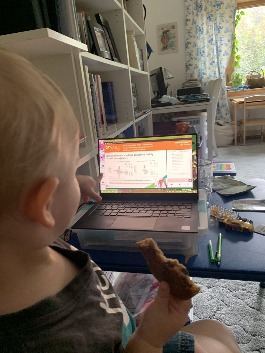 Never too young to learn about liver health! (Ignore the cookie bribery in the right hand) A great conference today from #AASLD on Current Challenges In #NASH #LiverTwitter