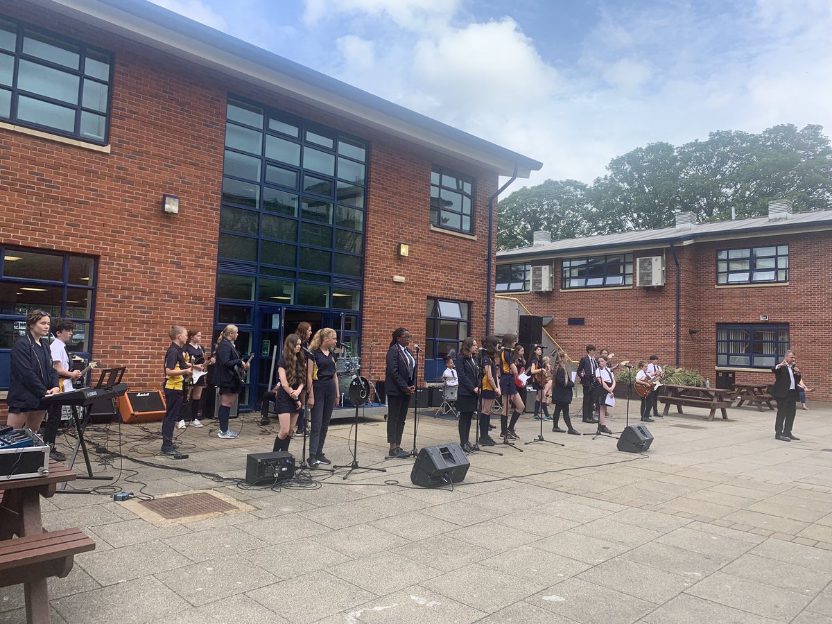 Our first concert in 15 months. We are kicking off with the KS3 rock band #candomusic