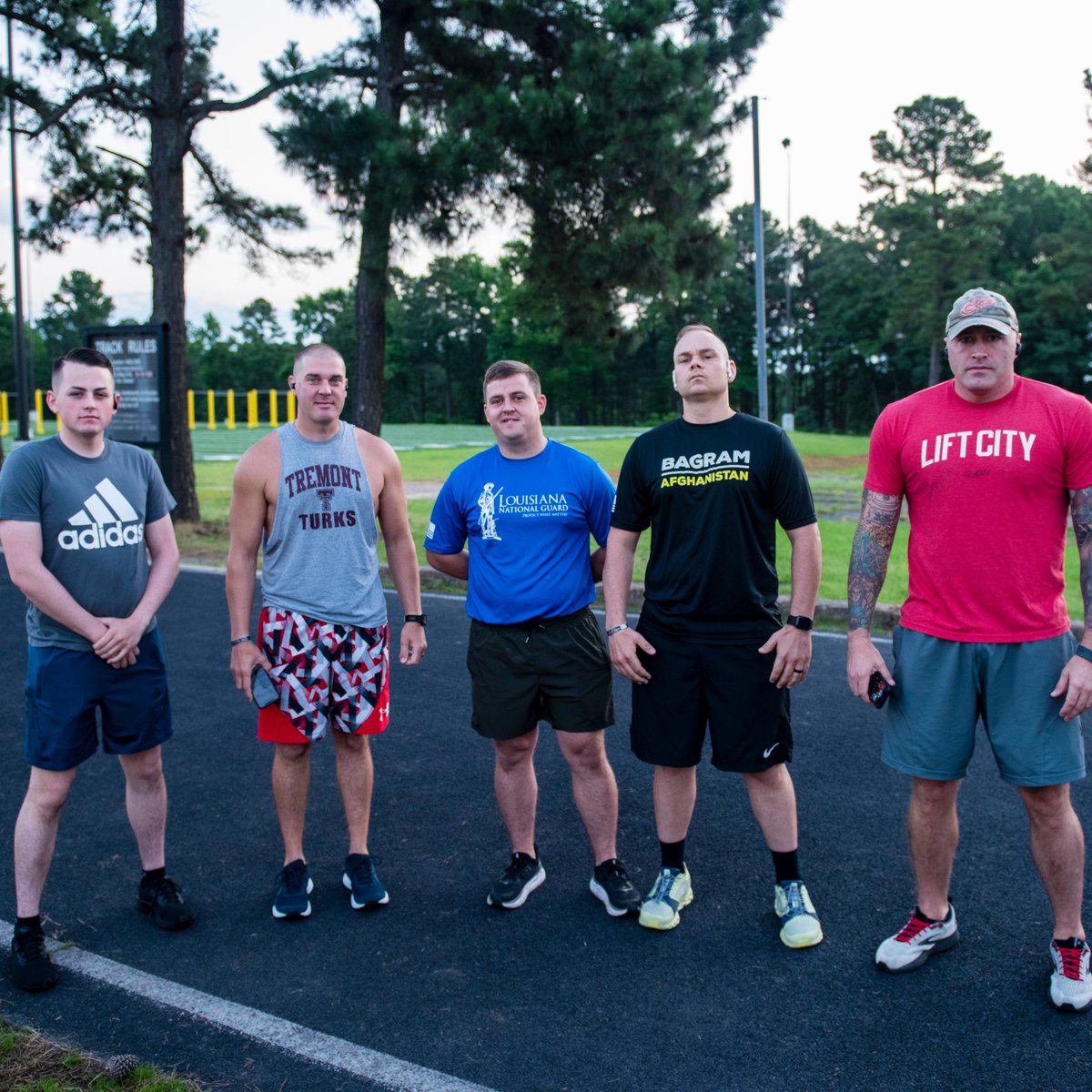 NGPEC1974's tweet photo. Congratulations Warriors!
The PEC Army Ten Miler team held their five mile qualification run at the Camp Robinson track, June 16th, adding four new members to the team. Congratulations SFC Darryl Harriger, SFC Dustin Faulkner, SFC Chris Larsson and SPC Thomas St. John.

Hooah! https://t.co/h9UrayCZRy