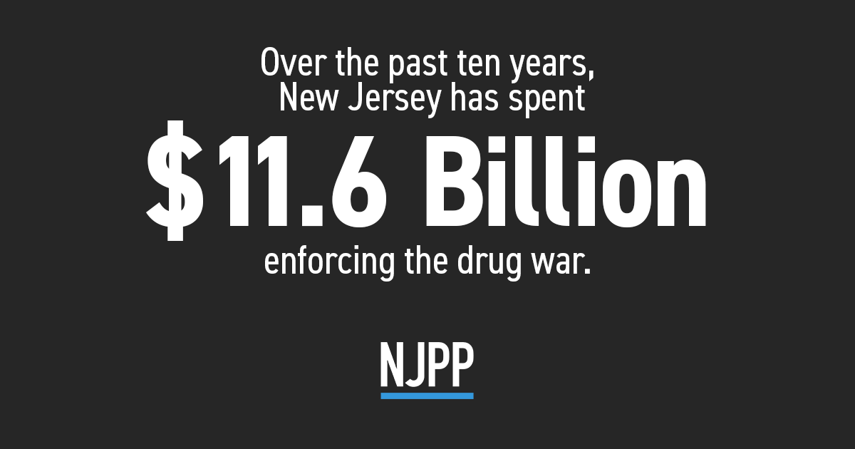 Alarming new data: NJ has spent a whopping $11.8 billion enforcing the drug war over the past 10 years - exacerbating inequality and costing people their lives. The cost of the war on drugs for our country is unjustifiable. Read more: njpp.org/publications/r…