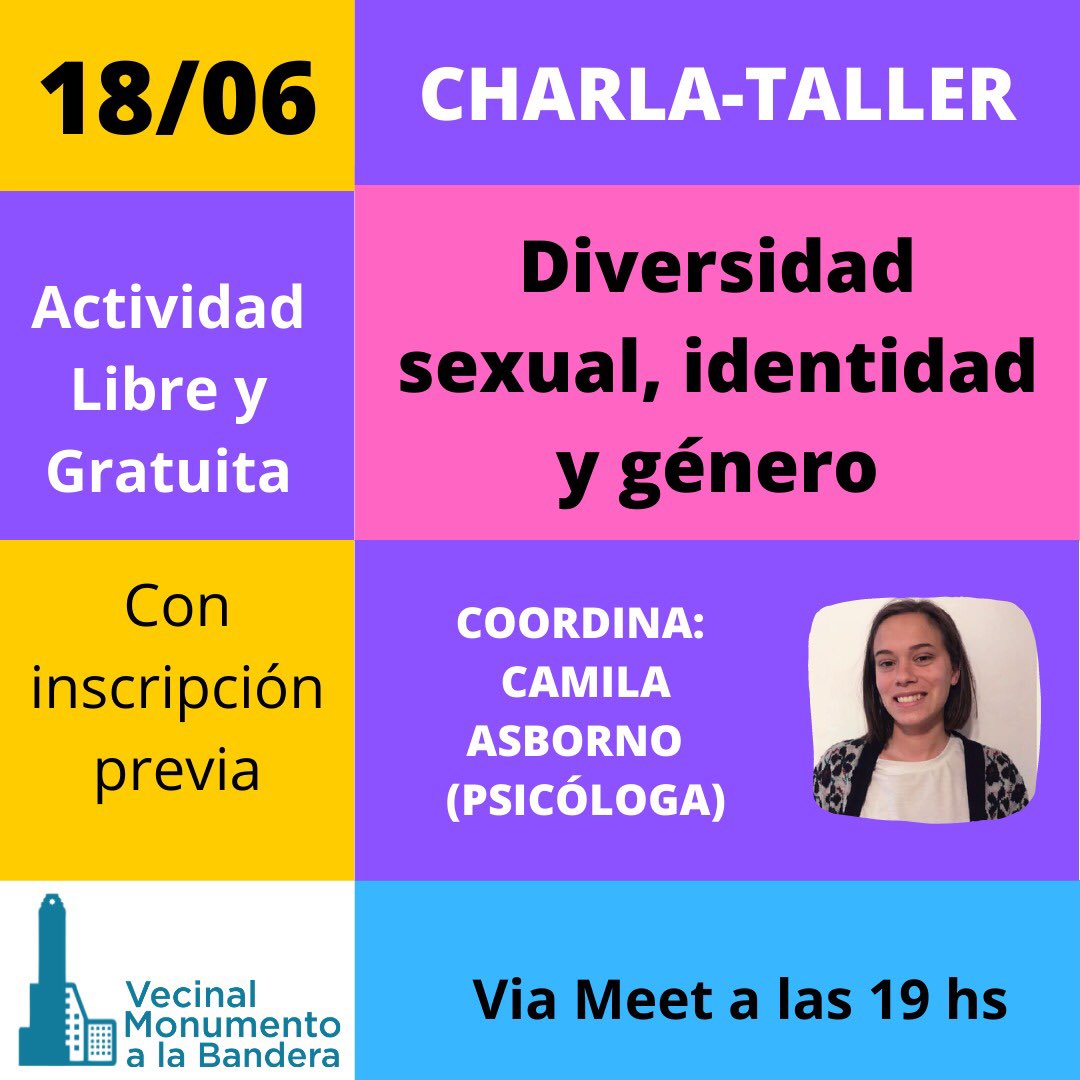 VMonumento's tweet photo. Te invitamos a la Charla-Taller: Diversidad sexual, identidad y género. 
Viernes, 18 junio · 
🕗 7:00 – 8:00pm

Link para unirse a la reunión de Google Meet: https://t.co/chf7uHJVQy https://t.co/DclZIjW2Vb