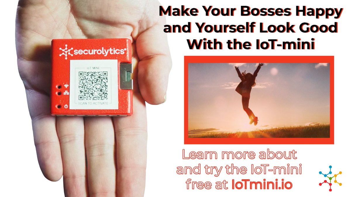 securolytics's tweet image. Want to make your bosses happy? The #IoTmini from Securolytics is designed to help make #compliance a breeze and it will help you impress everyone at work. See how we do this and how you can get your #FREE IoT-mini at iotmini.io