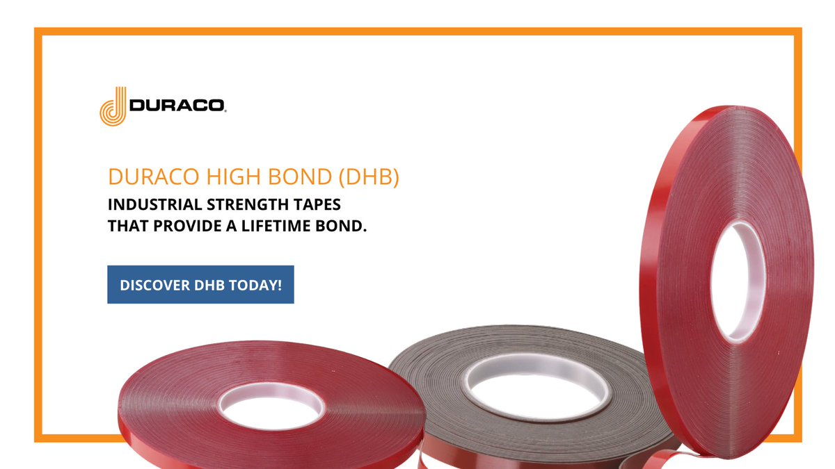 DuracoTapes's tweet image. Duraco High Bond tapes create an unbreakable bond, providing a lifetime permanent bond that can stick to various substrates and will not weaken over time. Talk to our tape experts and discover DHB tapes today! hubs.la/H0Pl_Ww0 

#TapeSolutions #HighBondTapes