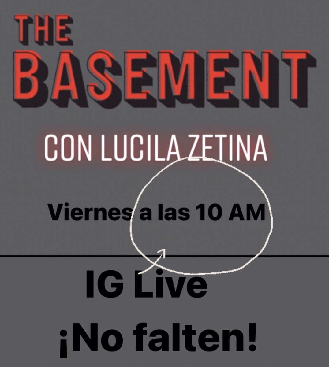 Mañana habrá #TheBasement a las 10 de la mañana por IG Live. Es importante que se conecten porque por las políticas de Instagram no puedo guardar el video para compartirlo después, ósea que lo que ahí pase quedará entre quienes estemos juntos…¿Corremos la voz?