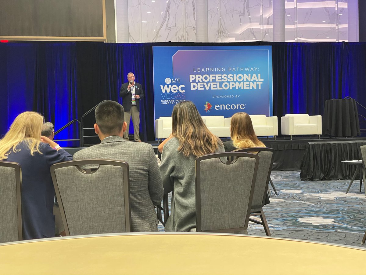 EncoreGlobal_'s tweet photo. Today’s the LAST DAY of #WECVegas! End it on a high note watching Encore and @cvent_inc presenters on a panel about increasing attendee engagement! #cvent #howtohybrid #hybridevents #meetingplanners #mpi #makeyourfuture #eventprofs https://t.co/be26tph5uJ