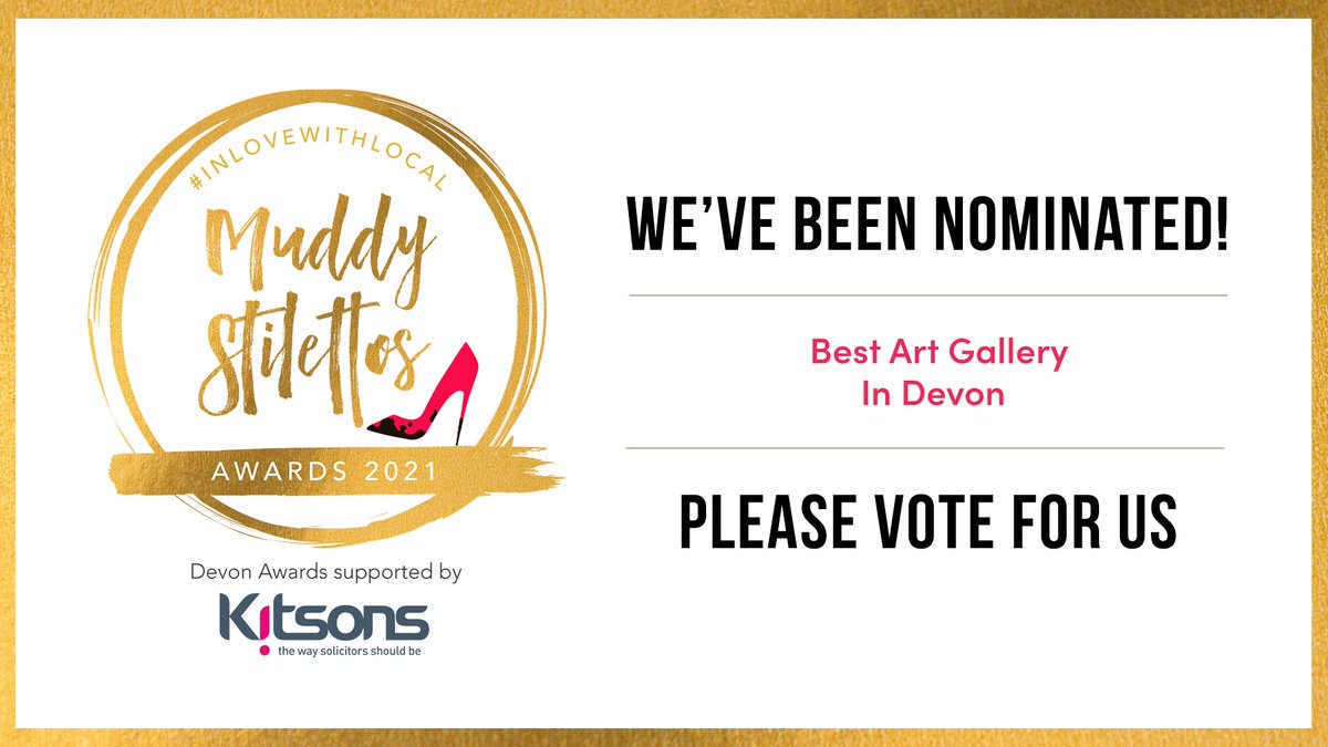 We're honoured to announce that we've been nominated 'Best Art Gallery' in the <a href="/muddystiletto/">muddyHQ</a> Awards 2021 for indie businesses, sponsored by @KitsonsLAW Please show your support and vote for us here: buff.ly/2HxIbTL Voting ends 22 June. #InLoveWithLocal #MuddyStilettos