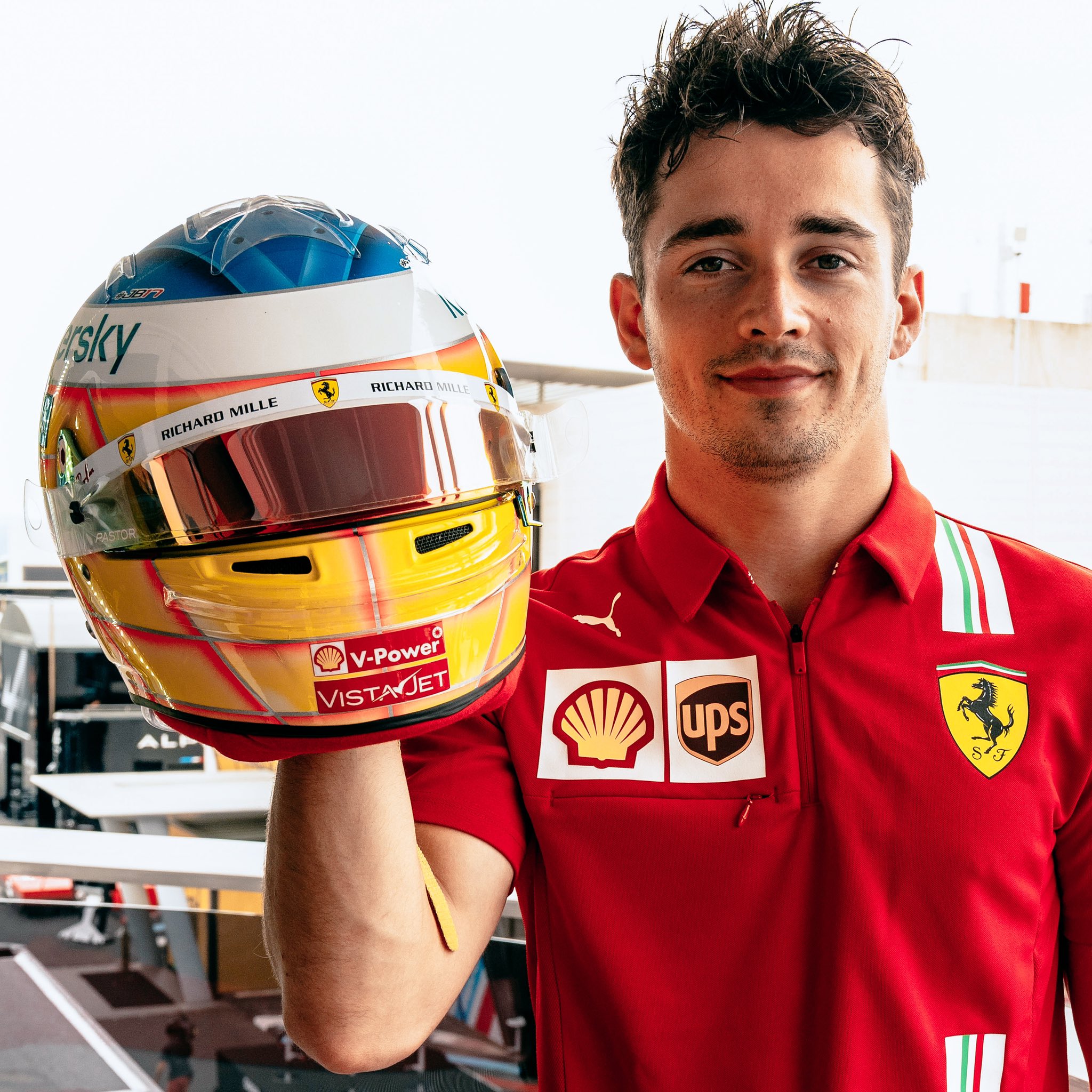 Charles Leclerc reveals Ferrari helmet INSPIRATION from Italian pop singer