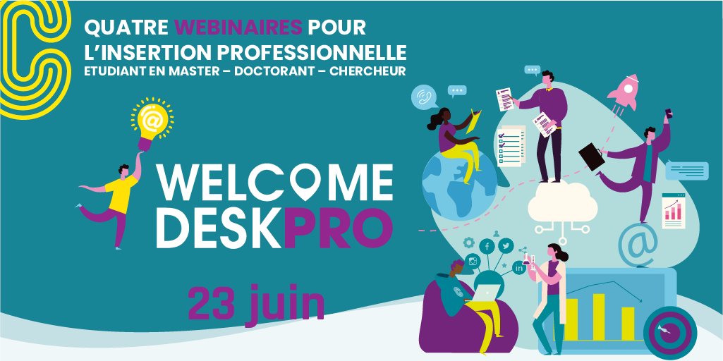 ciup_fr's tweet photo. Le #WelcomeDeskPro, organisé par @accessparisidf, revient en version numérique pour sa 3ème édition le 23 juin ✨
🔍Programme et inscription : https://t.co/w5sJ8qzbqp
🙌 En partenariat avec @ameli_actu, @Apecfr, @pole_emploi, @CiteAlumni
⬇️ https://t.co/OySaC5Pece