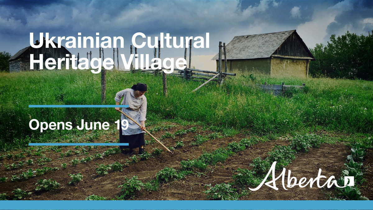 AlbertaCulture's tweet photo. We are excited to welcome visitors back to the Ukrainian Cultural Heritage Village on June 19. Please check the guidelines on their website to know what to expect for your visit. https://t.co/AsIIfR1bGc https://t.co/yFO2VDcerb