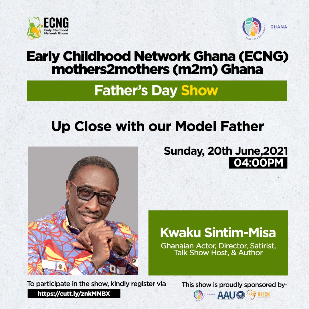<a href="/m2mtweets/">mothers2mothers</a> Meet <a href="/ECNG_20/">Early Childhood Network Ghana</a>  Model Father #FathersDay2021 <a href="/CdfEducation/">Early Childhood Education CDF Financing campaign</a> <a href="/NurturingCare/">Nurturing Care</a> <a href="/af_ecn/">The African Early Childhood Network</a> <a href="/EbrahimHasina1/">Hasina Banu Ebrahim</a>