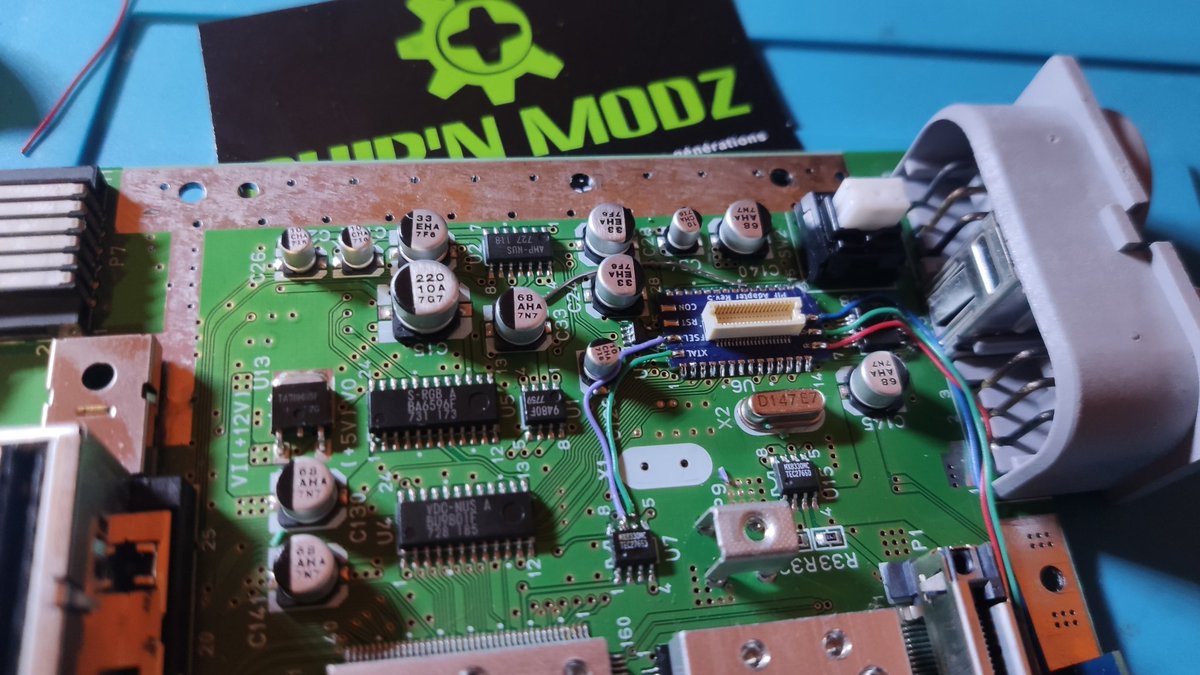 Chipnmodz's tweet photo. Et hop, encore un petit #MOD #UltraPif et #RGB "Officiel" sur #N64 pour profiter des Jeux US en 60Hz avec un signal RGB des plus impeccable ! https://t.co/sMctgQYL5e
